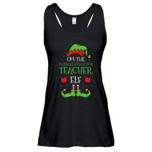 Im The Physical Education Teacher Elf Christmas Ladies Essential Flowy Tank