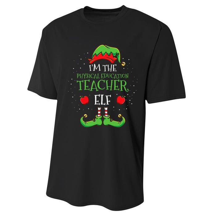 Im The Physical Education Teacher Elf Christmas Performance Sprint T-Shirt