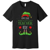 Im The Physical Education Teacher Elf Christmas Premium T-Shirt