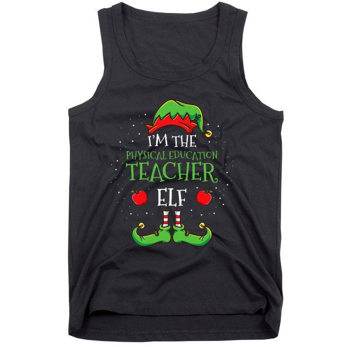 Im The Physical Education Teacher Elf Christmas Tank Top