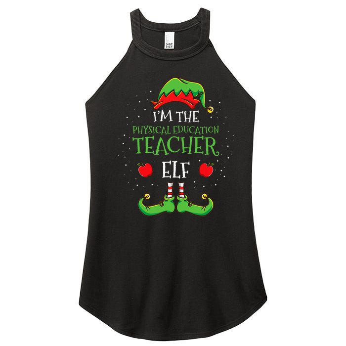 Im The Physical Education Teacher Elf Christmas Women's Perfect Tri Rocker Tank