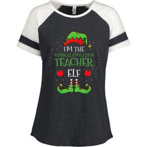 Im The Physical Education Teacher Elf Christmas Enza Ladies Jersey Colorblock Tee