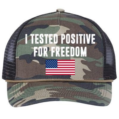 I Test Positive For Freedom USA Retro Rope Trucker Hat Cap