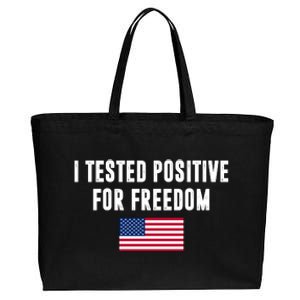 I Test Positive For Freedom USA Cotton Canvas Jumbo Tote