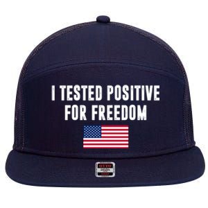 I Test Positive For Freedom USA 7 Panel Mesh Trucker Snapback Hat