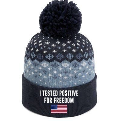 I Test Positive For Freedom USA The Baniff Cuffed Pom Beanie