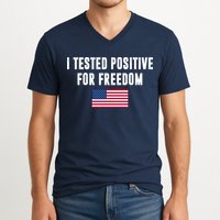 I Test Positive For Freedom USA V-Neck T-Shirt