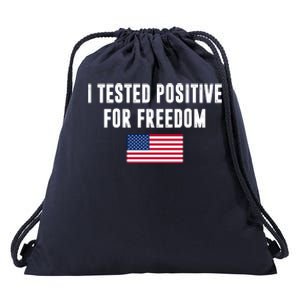 I Test Positive For Freedom USA Drawstring Bag