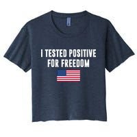 I Test Positive For Freedom USA Women's Crop Top Tee