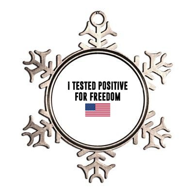 I Test Positive For Freedom USA Metallic Star Ornament