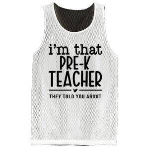 I’M That Pre K Teacher They Told You About Mesh Reversible Basketball Jersey Tank