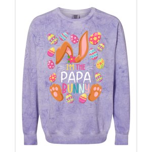 I'm The Papa Bunny Easter Funny Easter Mother's Day Gift Colorblast Crewneck Sweatshirt