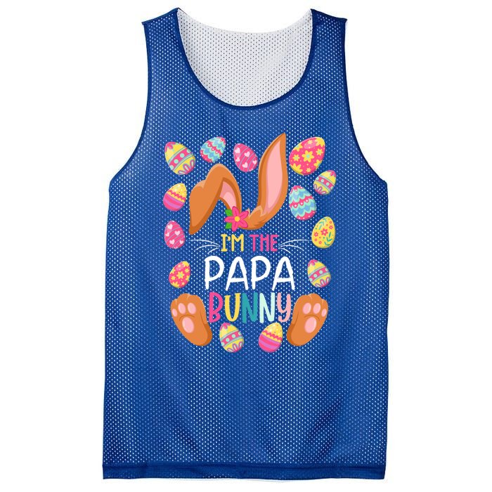 I'm The Papa Bunny Easter Funny Easter Mother's Day Gift Mesh Reversible Basketball Jersey Tank