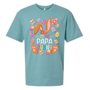 I'm The Papa Bunny Easter Funny Easter Mother's Day Gift Sueded Cloud Jersey T-Shirt