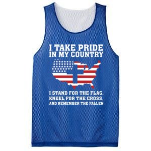 I Take Pride In My Country I Stand For The Flag American Gift Mesh Reversible Basketball Jersey Tank