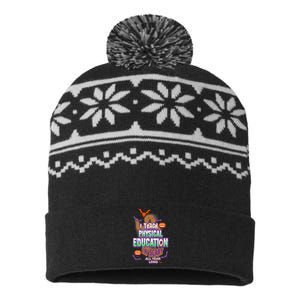 I Teach Physical Education IM Scary All Year Long USA-Made Snowflake Beanie