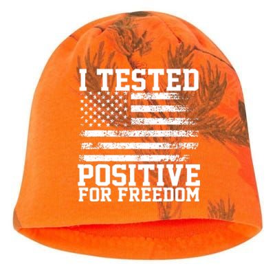 I Tested Positive For Freedom Republican Party American Flag Kati - Camo Knit Beanie