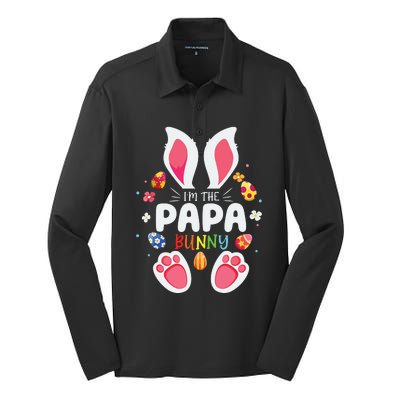 Im The Papa Bunny Matching Family Easter Party Silk Touch Performance Long Sleeve Polo