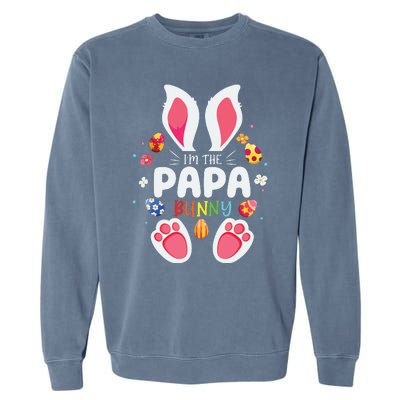 Im The Papa Bunny Matching Family Easter Party Garment-Dyed Sweatshirt