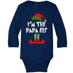 I'm The Papa Christmas Gift For Papa Costume Funny Gift Baby Long Sleeve Bodysuit