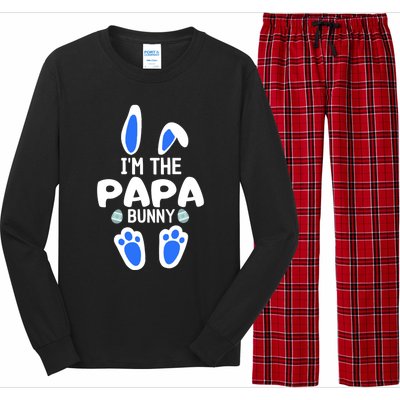 Im The Papa Bunny Humor Easter Day Cool Gift For Dad Tee Gift Long Sleeve Pajama Set