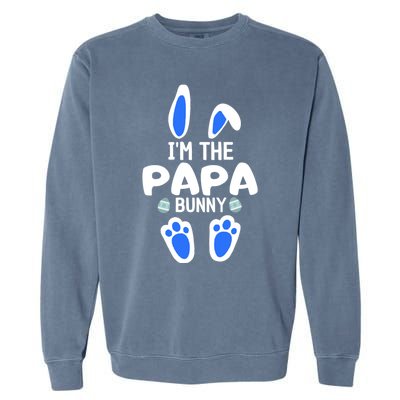 Im The Papa Bunny Humor Easter Day Cool Gift For Dad Tee Gift Garment-Dyed Sweatshirt