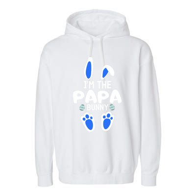 Im The Papa Bunny Humor Easter Day Cool Gift For Dad Tee Gift Garment-Dyed Fleece Hoodie