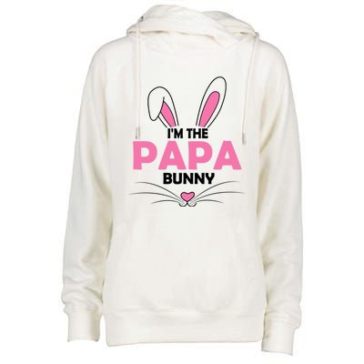 I'm The Papa Bunny Graphic Cute Easter Day Costume Gift Womens Funnel Neck Pullover Hood