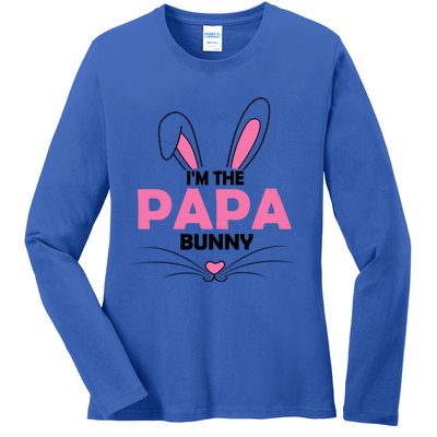 I'm The Papa Bunny Graphic Cute Easter Day Costume Gift Ladies Long Sleeve Shirt