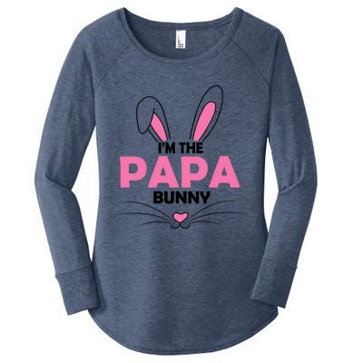 I'm The Papa Bunny Graphic Cute Easter Day Costume Gift Women's Perfect Tri Tunic Long Sleeve Shirt