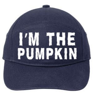 IM The Pumpkin Jackolantern Pumpkin Halloween Costume Couple Funny Halloween 7-Panel Snapback Hat