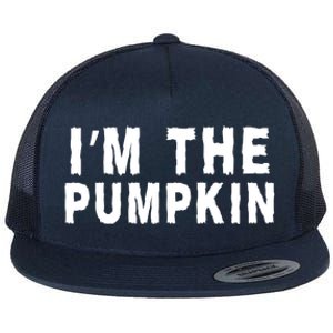 IM The Pumpkin Jackolantern Pumpkin Halloween Costume Couple Funny Halloween Flat Bill Trucker Hat