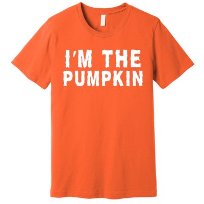 IM The Pumpkin Jackolantern Pumpkin Halloween Costume Couple Funny Halloween Premium T-Shirt