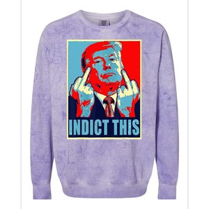 Indict This Pro Donald Trump Funny Colorblast Crewneck Sweatshirt