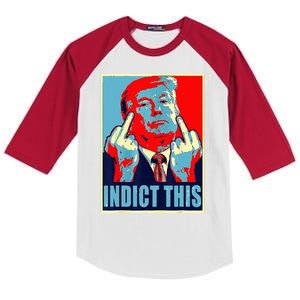 Indict This Pro Donald Trump Funny Kids Colorblock Raglan Jersey