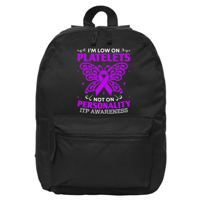 Immune Thrombocytopenic Purpura Itp Awareness 16 in Basic Backpack