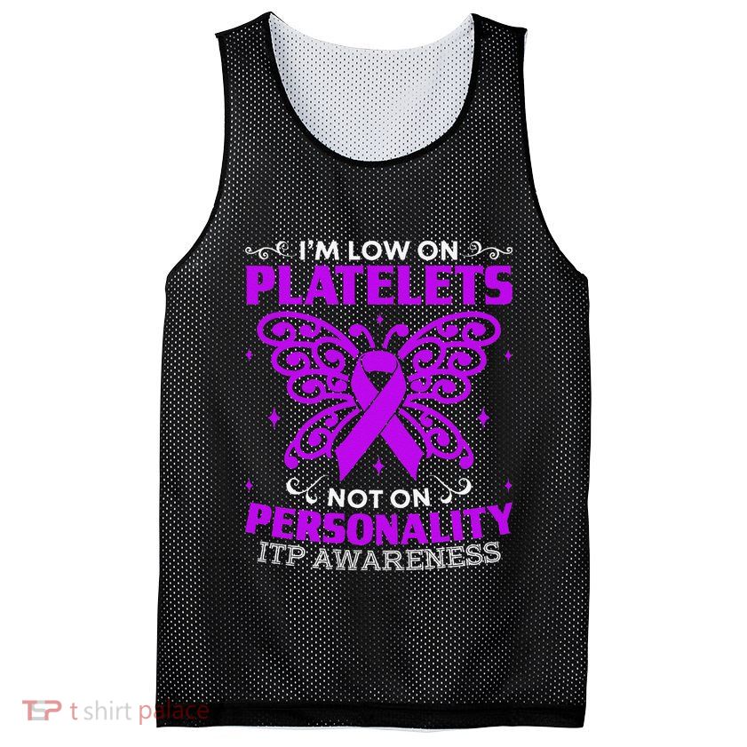 Immune Thrombocytopenic Purpura Itp Awareness Mesh Reversible Basketball Jersey Tank