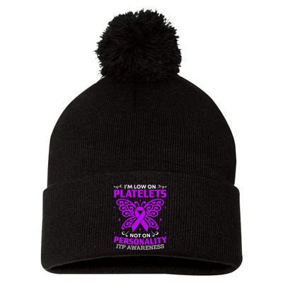 Immune Thrombocytopenic Purpura Itp Awareness Pom Pom 12in Knit Beanie