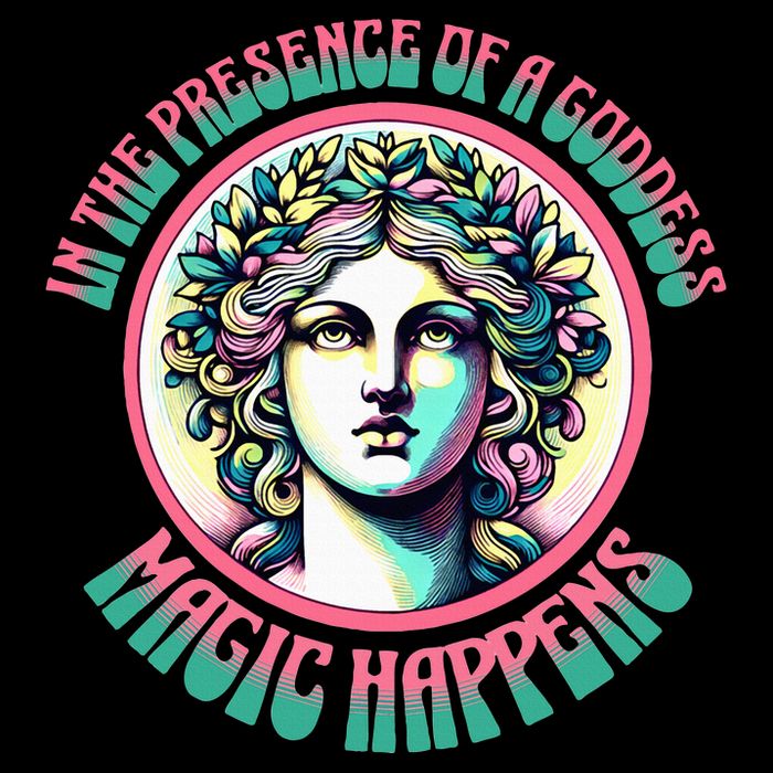 In The Presence Of A Goddess Magic Happens Goddess Vibes 16 in Basic Backpack