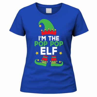 IM The Pop Pop Elf Funny Holiday Grandpa Matching Christmas Gift Women's T-Shirt