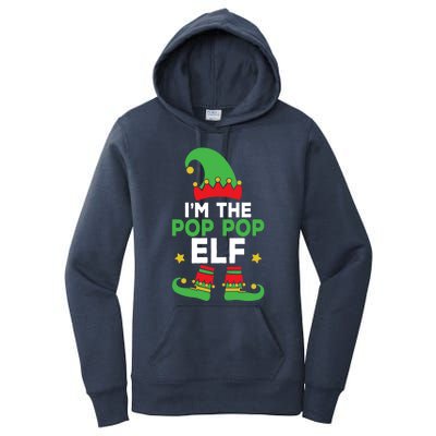 IM The Pop Pop Elf Funny Holiday Grandpa Matching Christmas Gift Women's Pullover Hoodie