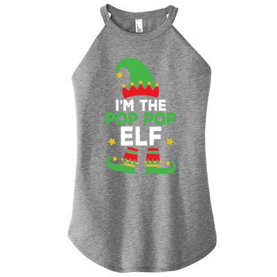 IM The Pop Pop Elf Funny Holiday Grandpa Matching Christmas Gift Women's Perfect Tri Rocker Tank