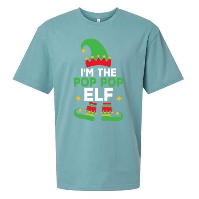 IM The Pop Pop Elf Funny Holiday Grandpa Matching Christmas Gift Sueded Cloud Jersey T-Shirt