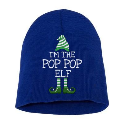 IM The Pop Pop Elf Funny Matching Ugly Christmas Sweater Gift Short Acrylic Beanie