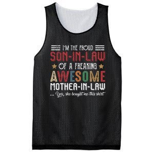 Im The Proud Son In Law Of A Freaking Awesome Mother In Law Mesh Reversible Basketball Jersey Tank