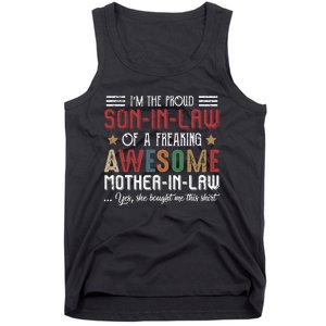 Im The Proud Son In Law Of A Freaking Awesome Mother In Law Tank Top