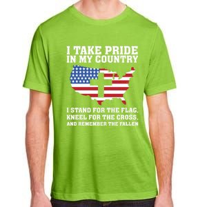 I Take Pride In My Country I Stand For The Flag American Gift Adult ChromaSoft Performance T-Shirt