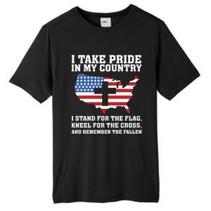 I Take Pride In My Country I Stand For The Flag American Gift Tall Fusion ChromaSoft Performance T-Shirt