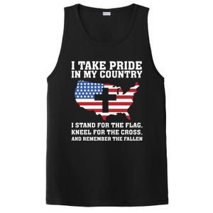 I Take Pride In My Country I Stand For The Flag American Gift PosiCharge Competitor Tank