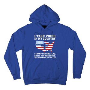 I Take Pride In My Country I Stand For The Flag American Gift Hoodie